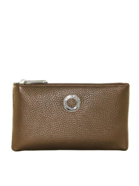 MANDARINA DUCK MELLOW LUX Leather clutch bag bronze - Women’s Bags