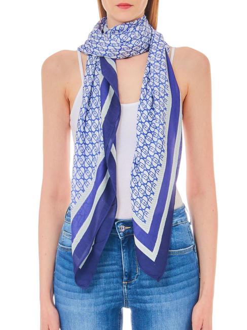 LIUJO NADIE Printed scarf blue denim - Scarves