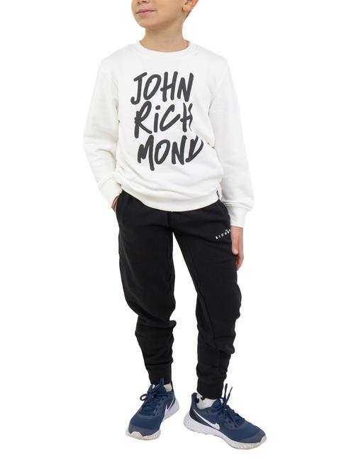 JOHN RICHMOND WONIK Cotton sweatshirt and trousers tracksuit cloud/blk - Children's tracksuits