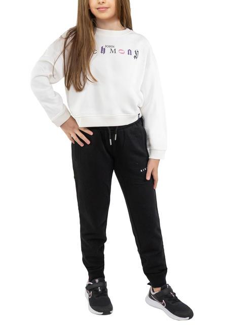 JOHN RICHMOND IRZEK Cotton sweatshirt and trousers tracksuit cloud/blk - Children's tracksuits