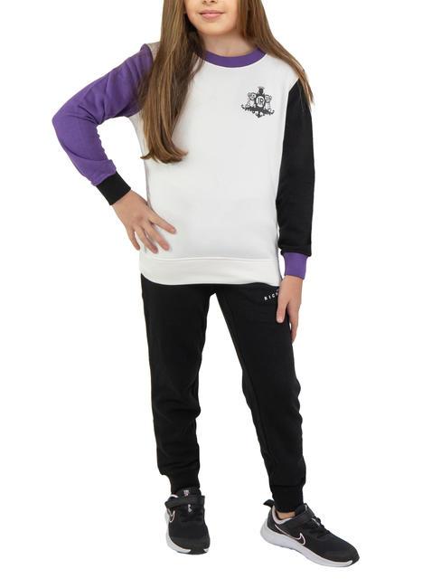 JOHN RICHMOND HENDRY Cotton sweatshirt and trousers tracksuit cloud/blk - Children's tracksuits