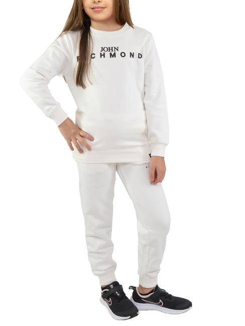 JOHN RICHMOND DELANY Cotton sweatshirt and trousers tracksuit cloud/cld - Children's tracksuits
