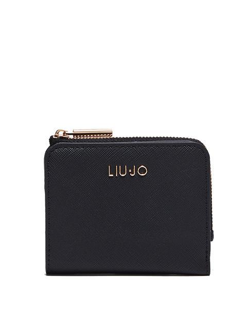 LIUJO SAFFIANO Medium wallet BLACK - Women’s Wallets