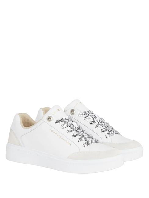 TOMMY HILFIGER SEASONAL COURT Leather sneakers white - Women’s shoes
