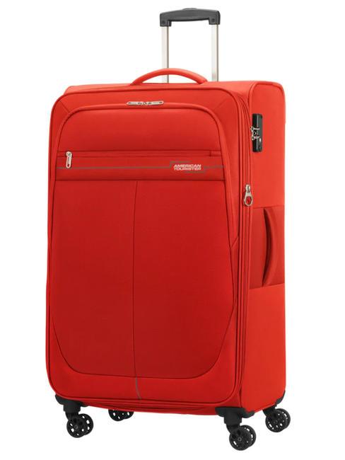 AMERICAN TOURISTER DEEP DIVE Large expandable trolley red / gray - Semi-rigid Trolley Cases