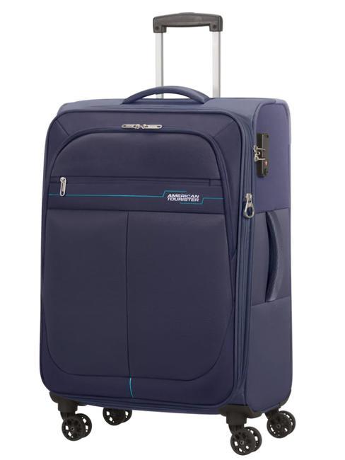 AMERICAN TOURISTER DEEP DIVE Medium expandable trolley navy / blue - Semi-rigid Trolley Cases