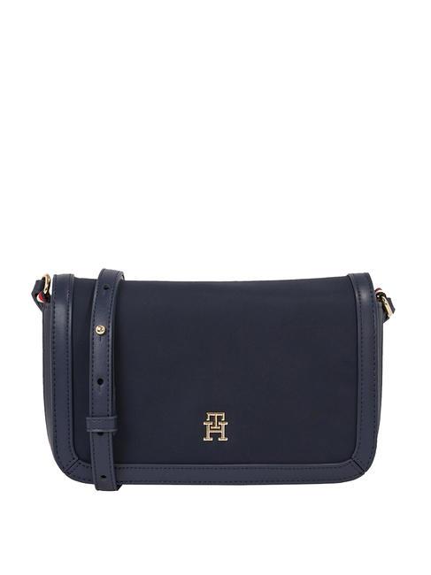 TOMMY HILFIGER TH ESSENTIAL Bag with shoulder flap space blue - Women’s Bags