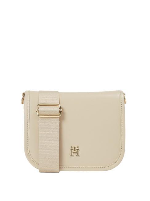 TOMMY HILFIGER TH CITY Small shoulder bag white clay - Women’s Bags