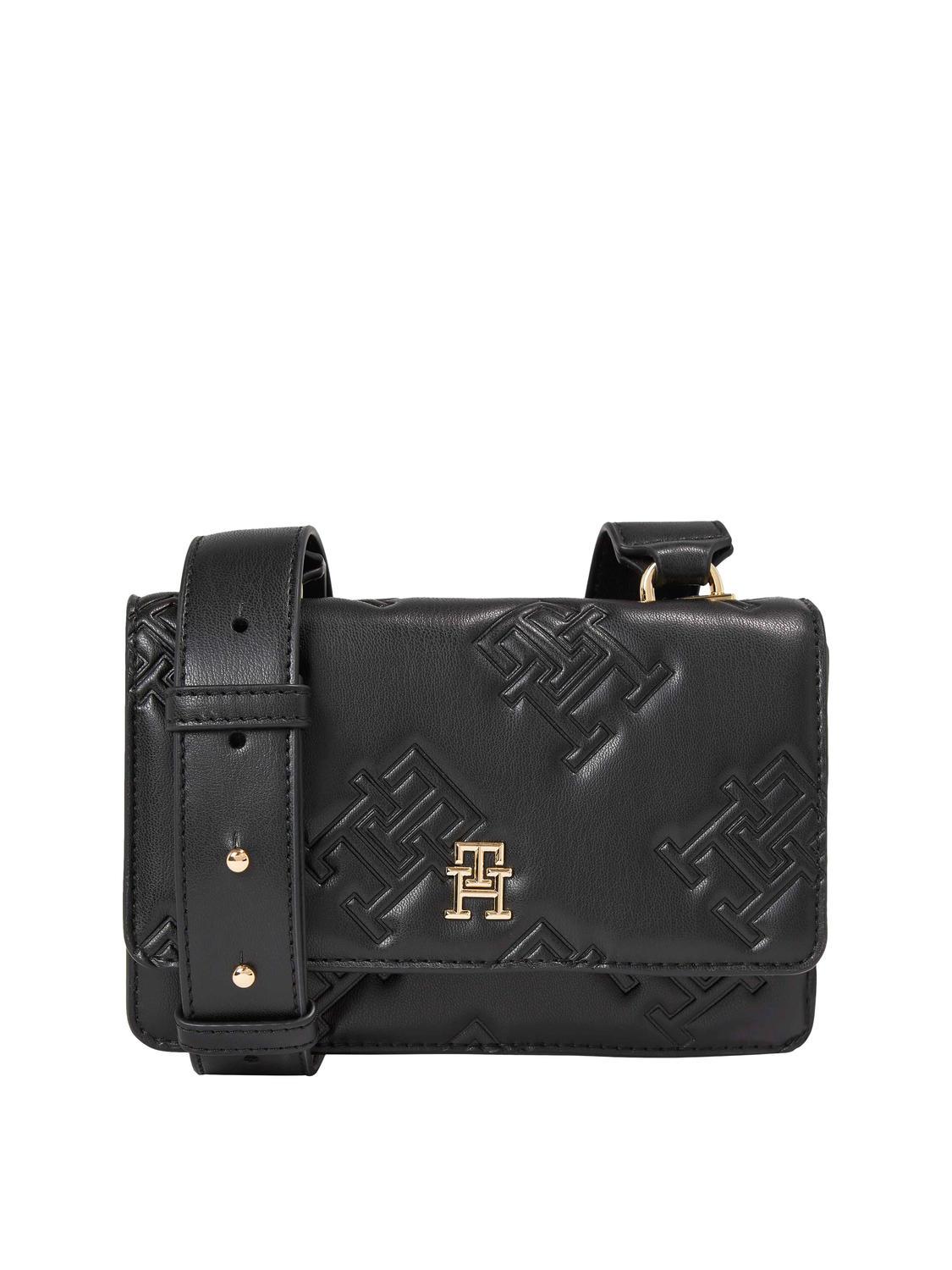 Tommy Hilfiger Th Refined Mono Shoulder Bag Black - Buy At Outlet 