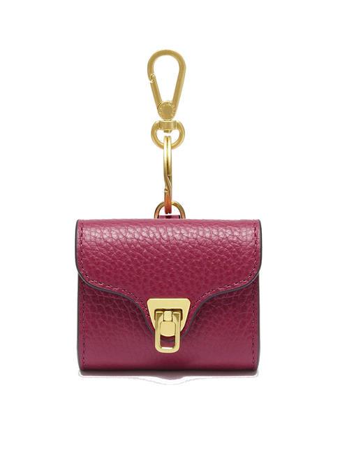 COCCINELLE BEAT SOFT Leather earphone holder garnet red - Tablet holder& Organizer
