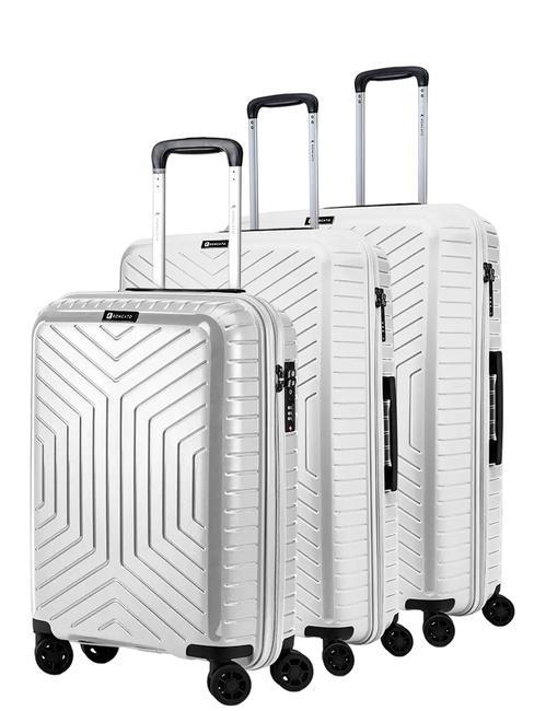 R RONCATO HEXA Set of 3 trolleys: cabin + medium + large white - Trolley Set