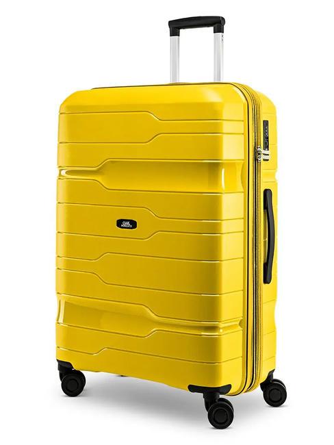 CIAK RONCATO DISCOVERY Large size trolley, expandable yellow - Rigid Trolley Cases