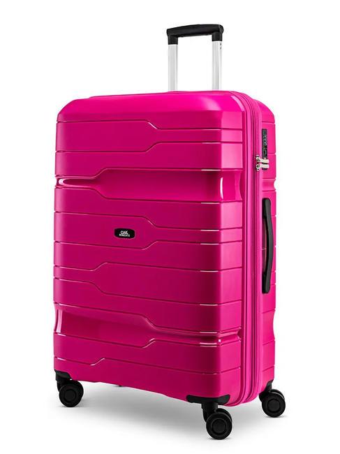 CIAK RONCATO DISCOVERY Large size trolley, expandable fuchsia - Rigid Trolley Cases
