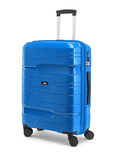 CIAK RONCATO DISCOVERY Medium size trolley, expandable blue river - Rigid Trolley Cases