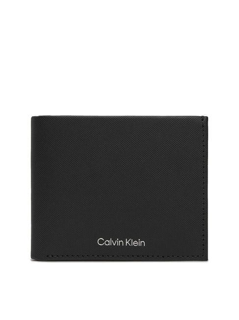 CALVIN KLEIN CK MUST Leather wallet with coin purse ck black pique - Men’s Wallets