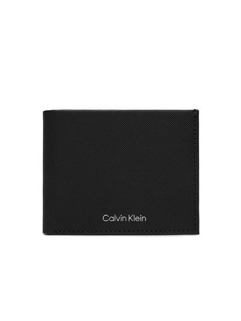 CALVIN KLEIN CK MUST Leather wallet 6 cc ck black pique - Men’s Wallets