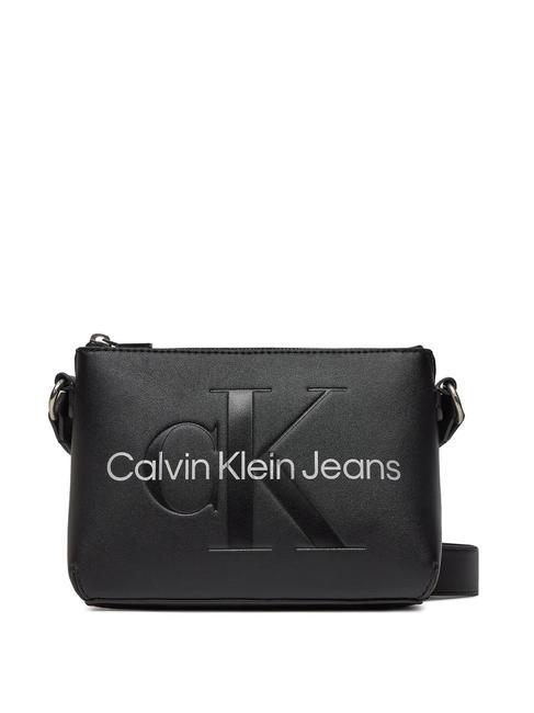 CALVIN KLEIN CK JEANS SCULPTED Shoulder camera bag black/metallic logo - Women’s Bags