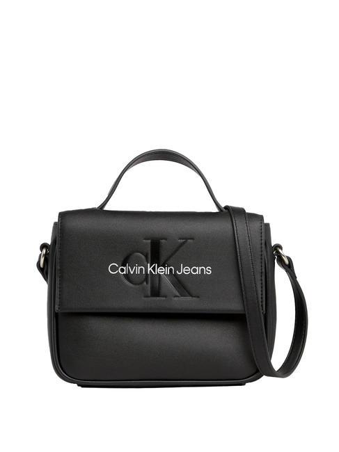 CALVIN KLEIN CK JEANS SCULPTED MONO Handbag with shoulder strap black/metallic logo - Women’s Bags
