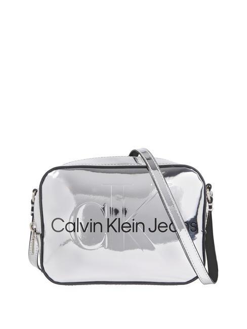 CALVIN KLEIN SCULPTED MIRROR Shoulder camera bag silver - Women’s Bags