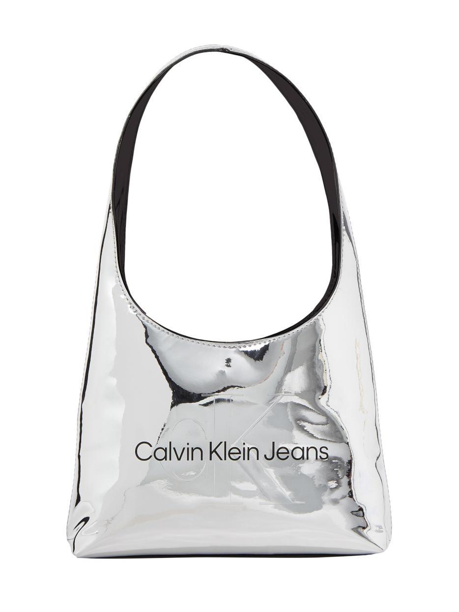 Calvin Klein Sculpted Arc Mirror Shoulder Bag Silver - Buy At
