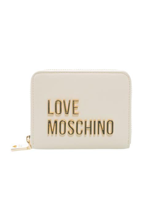 LOVE MOSCHINO BOLD LOVE Medium zip around wallet ivory - Women’s Wallets