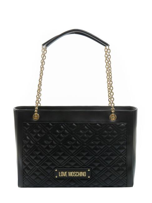 LOVE MOSCHINO QUILTED Shoulder shopping bag Black - Women’s Bags