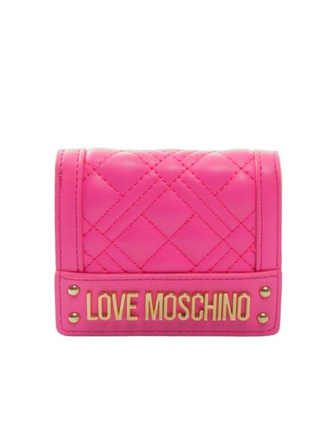 LOVE MOSCHINO QUILTED  Small wallet fuchsia - Women’s Wallets