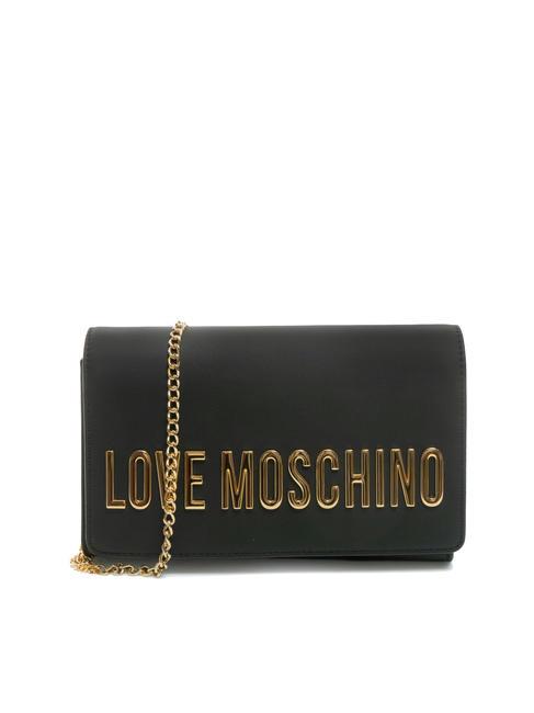 LOVE MOSCHINO SMART DAILY Clutch bag with chain shoulder strap Black - Women’s Bags