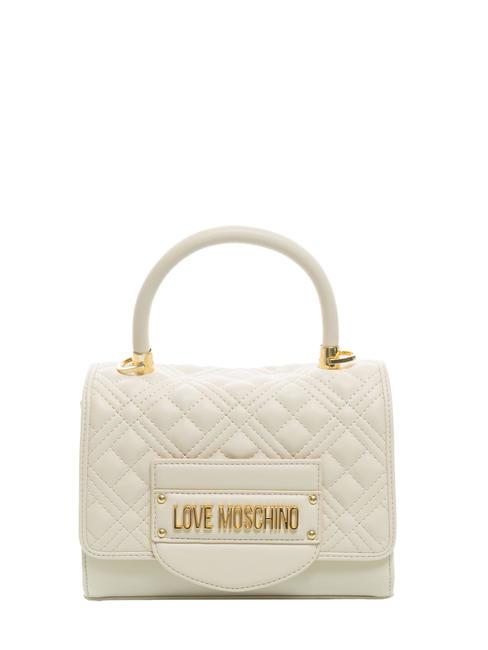 LOVE MOSCHINO QUILTED Mini handbag with shoulder strap ivory - Women’s Bags