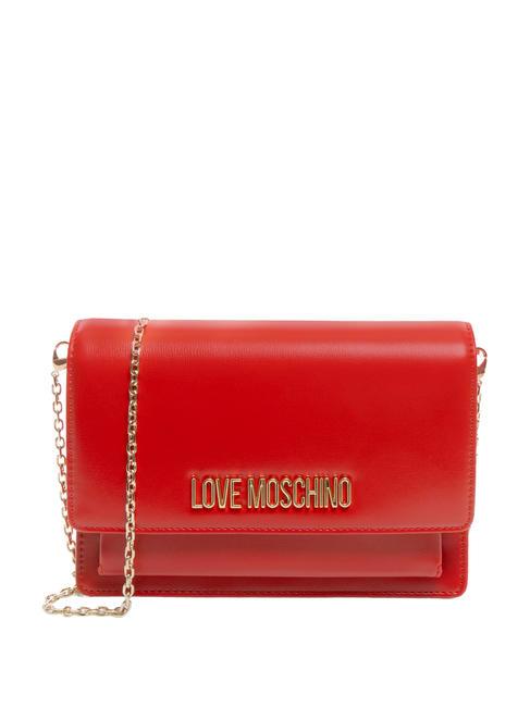 LOVE MOSCHINO SMART DAILY Bag with chain shoulder strap RED - Women’s Bags