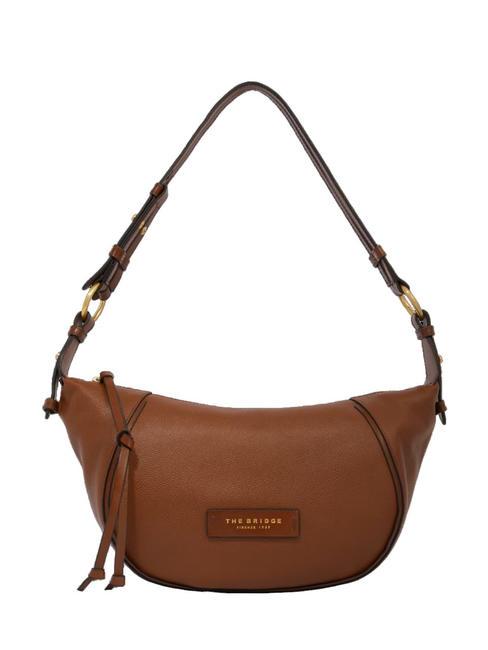 THE BRIDGE DOMITILLA  Shoulder bag, in leather BROWN - Women’s Bags