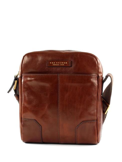 THE BRIDGE VESPUCCI  Leather bag BROWN - Over-the-shoulder Bags for Men