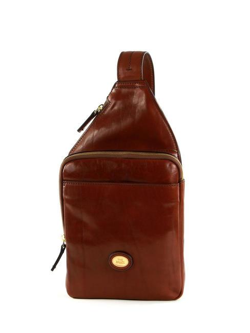 THE BRIDGE STORY UOMO One-shoulder backpack in leather BROWN - Over-the-shoulder Bags for Men