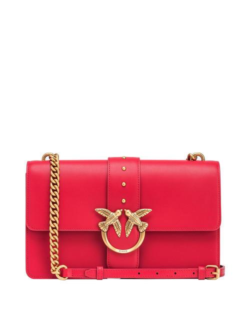 PINKO CLASSIC LOVE BAG One simply bag red-antique gold - Women’s Bags