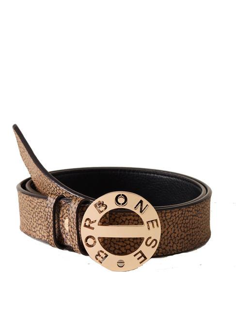 BORBONESE COATED Reversible belt natural op / black - Belts