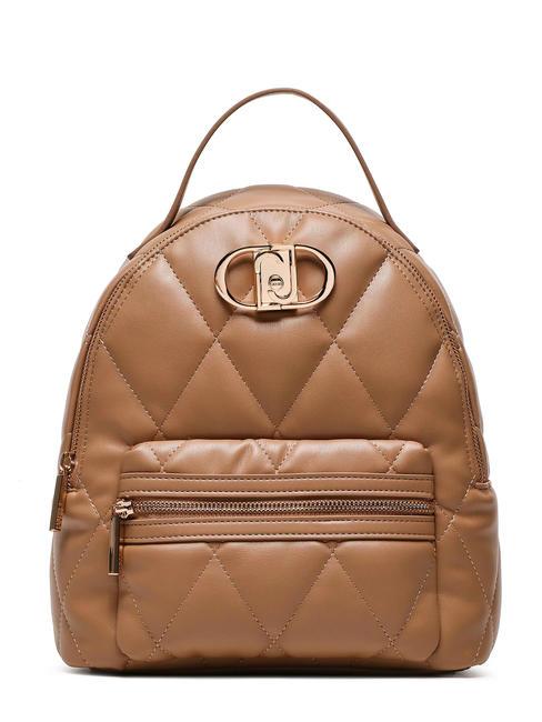 LIUJO THILINI Quilted backpack with pocket camel - Women’s Bags