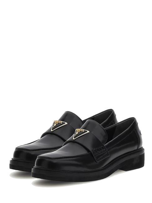 GUESS SHATHA Leather moccasin BLACK - Women’s shoes