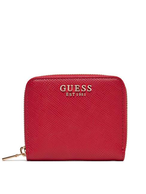 GUESS LAUREL Small zip around wallet RED - Women’s Wallets