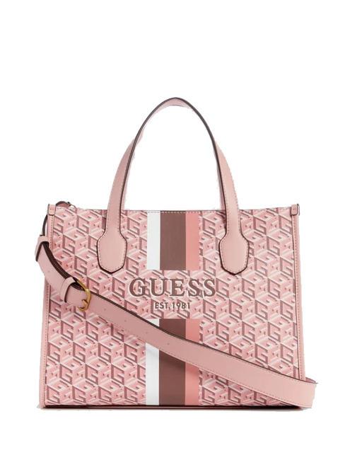 GUESS SILVANA Handbag, with shoulder strap apricot rose logo - Women’s Bags