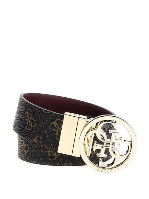 GUESS NOELLE Belt can be shortened and reversible brown - Belts