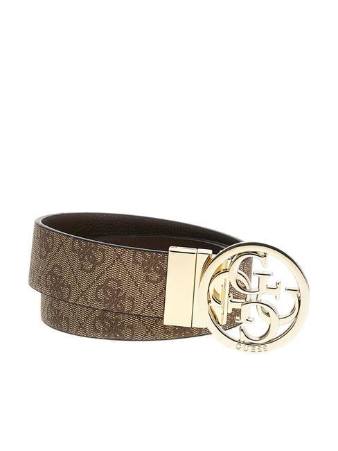 GUESS NOELLE Belt can be shortened and reversible MILK LOGO - Belts