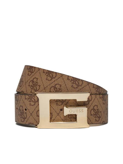 GUESS MERIDIAN Shortenable belt MILK LOGO - Belts