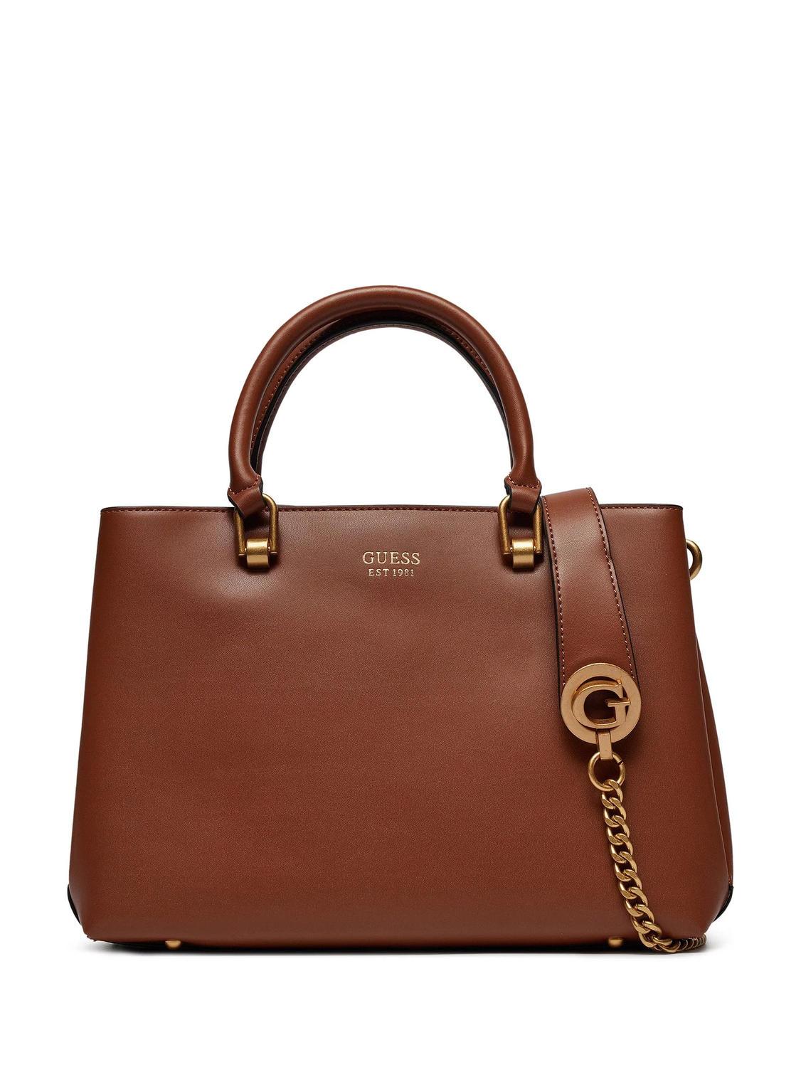 Guess Masie Hand Bag, With Removable Shoulder Strap Cognac - Buy 