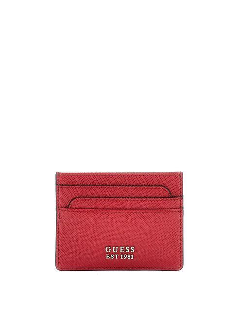 GUESS LAUREL Flat card holder RED - Women’s Wallets