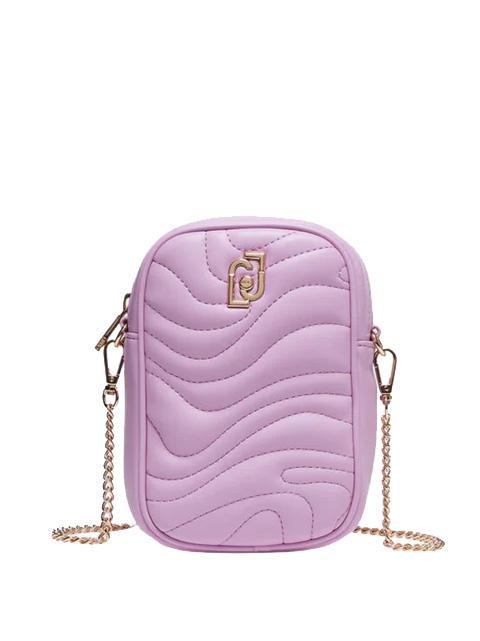 LIUJO QUILTED iPhone clutch bag with shoulder strap pastel lavender - Women’s Bags