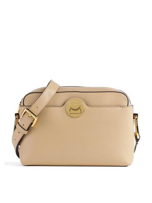 COCCINELLE LIYA Hammered leather shoulder bag fresh beige/cuir - Women’s Bags