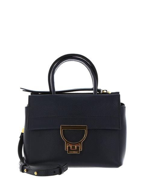 COCCINELLE ARLETTIS Hammered leather handbag midnight blue - Women’s Bags