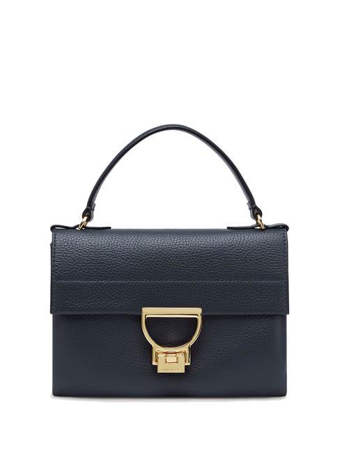COCCINELLE ARLETTIS Textured leather mini bag midnight blue - Women’s Bags