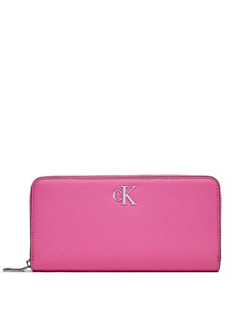 CALVIN KLEIN CK JEANS Minimal Monogram  Zip Around Wallet pink love - Women’s Wallets