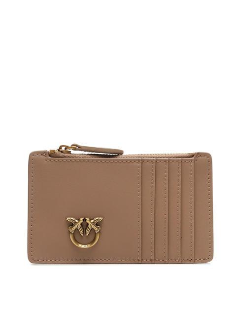 PINKO AIRONE Card holder / Coin purse ginger biscuit-antique gold - Women’s Wallets